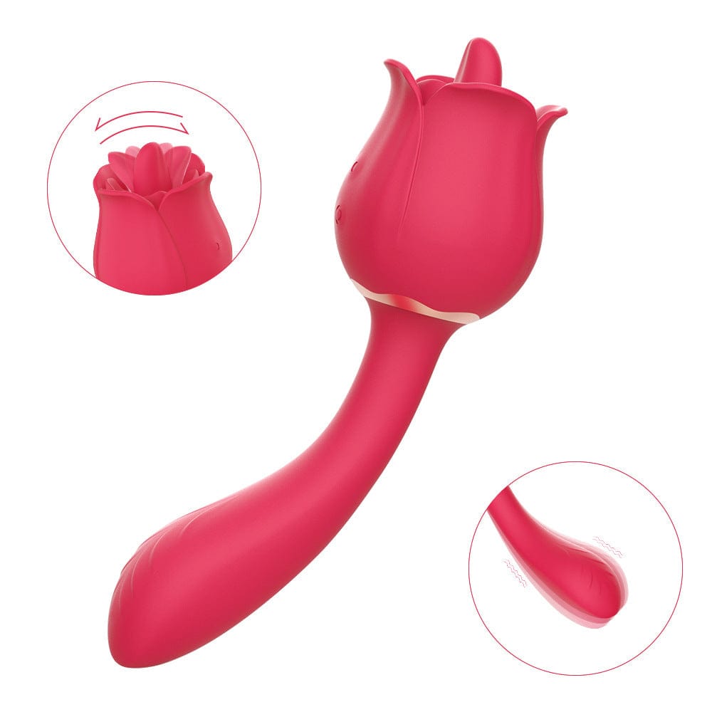 Hapmen - Rose Vibrator With Handle