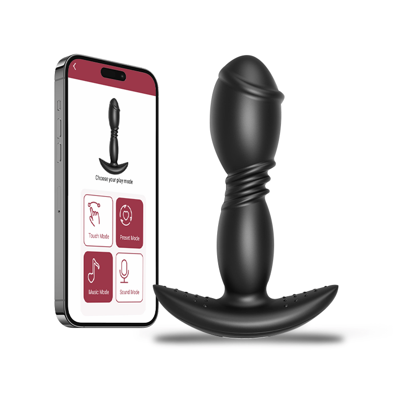 Hapmen - Remote App Control Dildo Butt Plug Vibrator Anal Sex Toys for Men