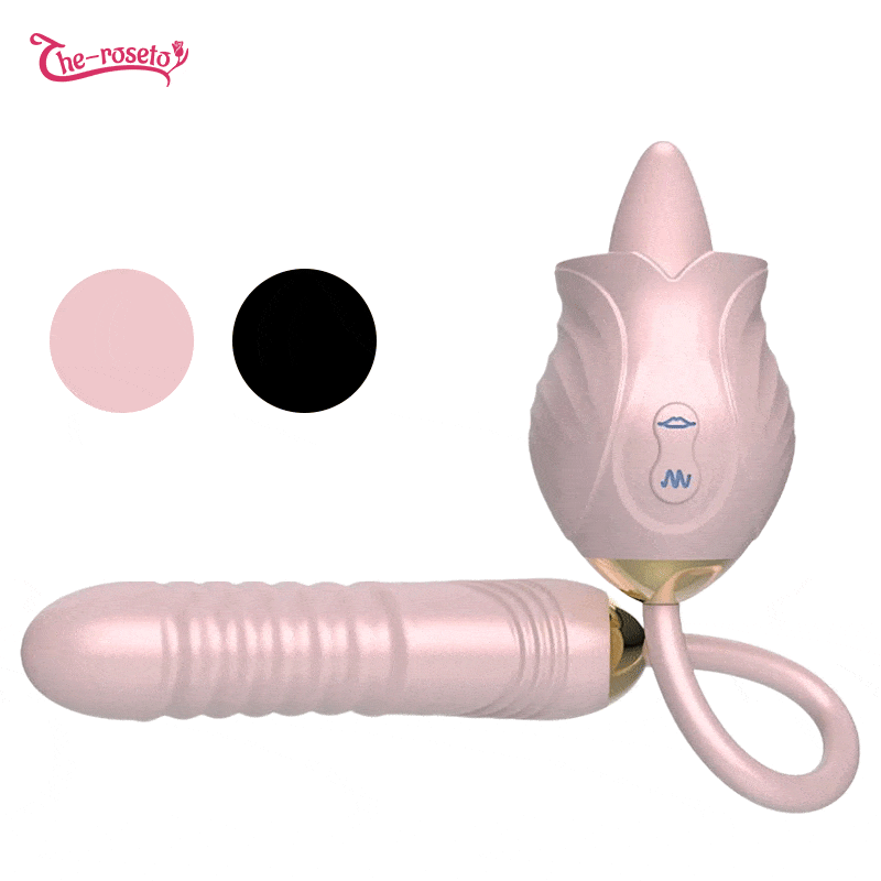 Hapmen - New Rose Toy Warming G-spot Tongue Licking Vibrator