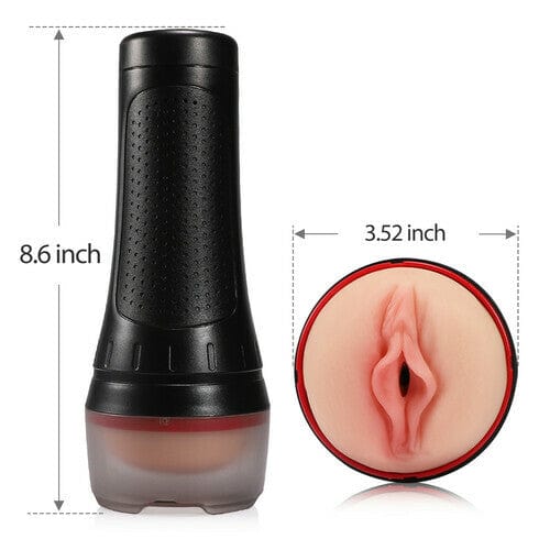 2 IN1 Vibrating &amp; Realistic Vagina Fleshlight Masturbator