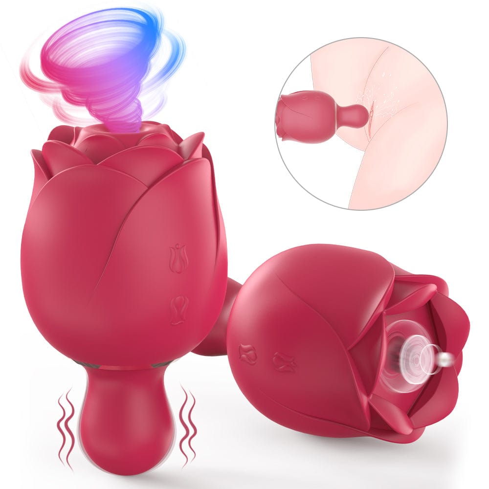 Hapmen - Sucking Tapping And Vibrating Rose Toy