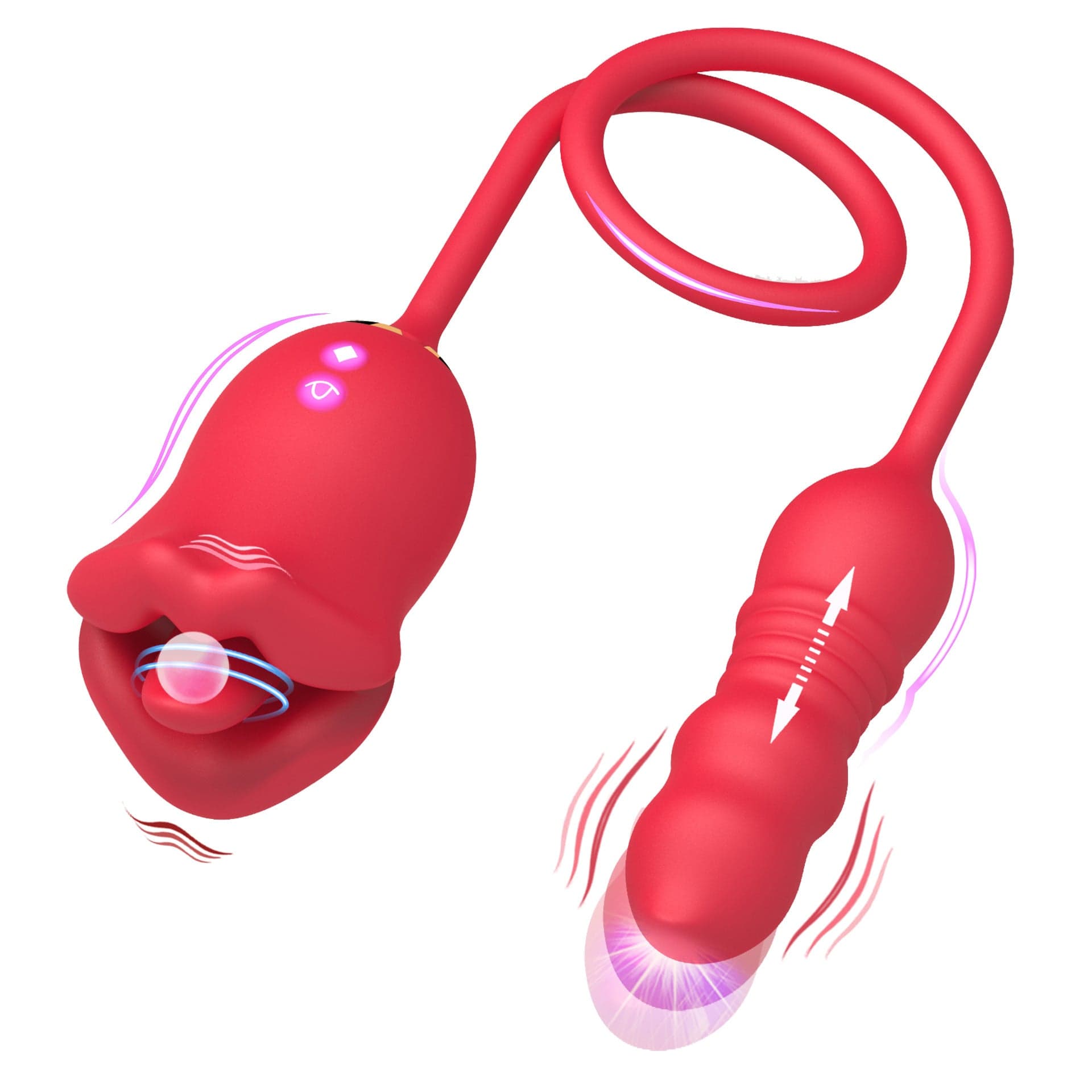 Hapmen - Big Mouth Tongue Licking Vibrator Female Masturbation
