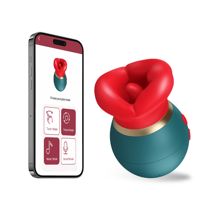 Hapmen - 3 in 1 App Remote Control Big Mouth Vibrator With 360° Tongue Licking & Sucking & Vibrating