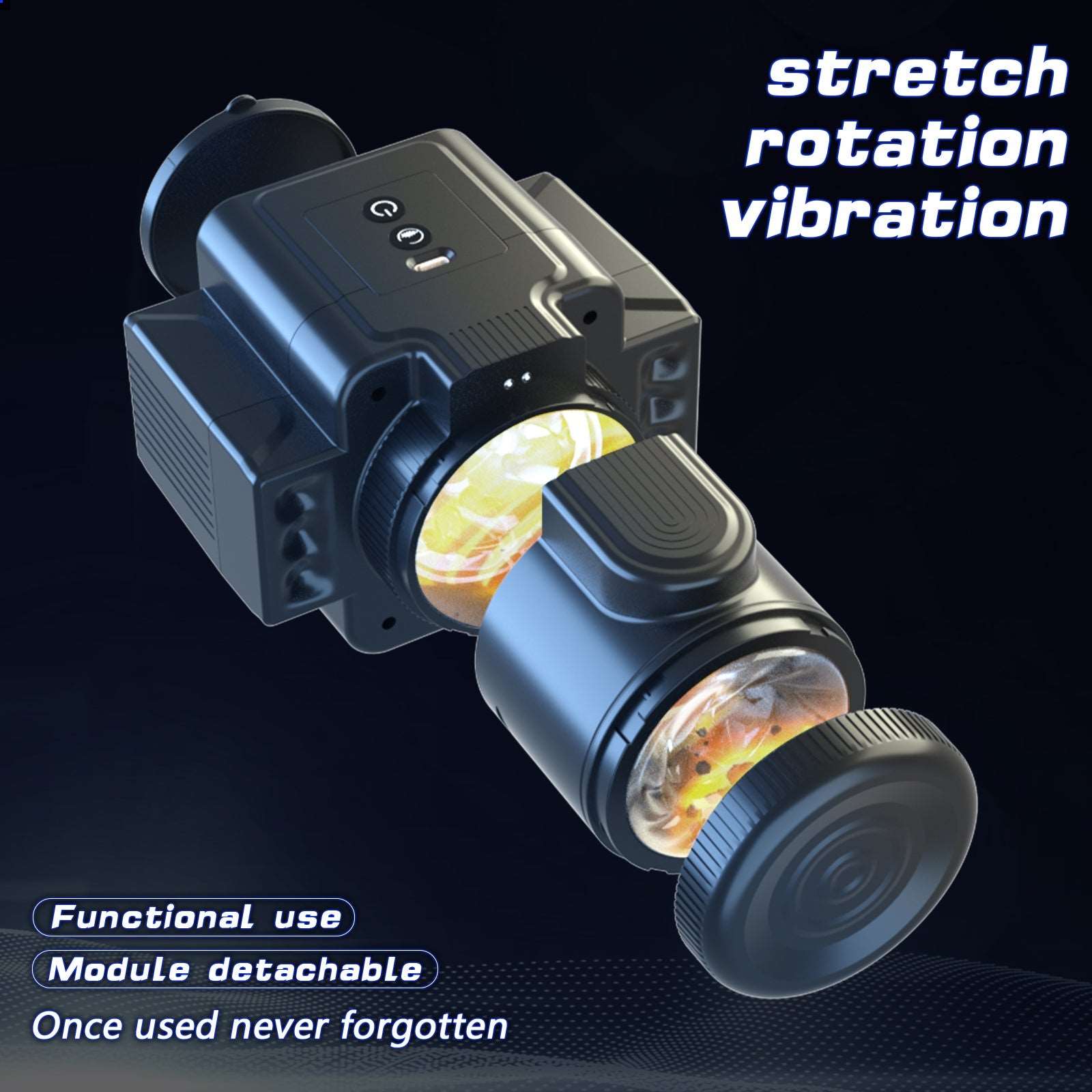 Hapmen - Camera 7-Speed Rotating Vibrating Male Masturbator