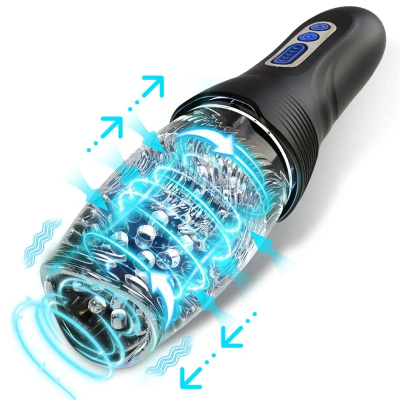 Hapmen - Gawk Gawk 3000 PRO Male Rose Thrusting Rotating And Vibrating Oral Sex Masturbation Cup