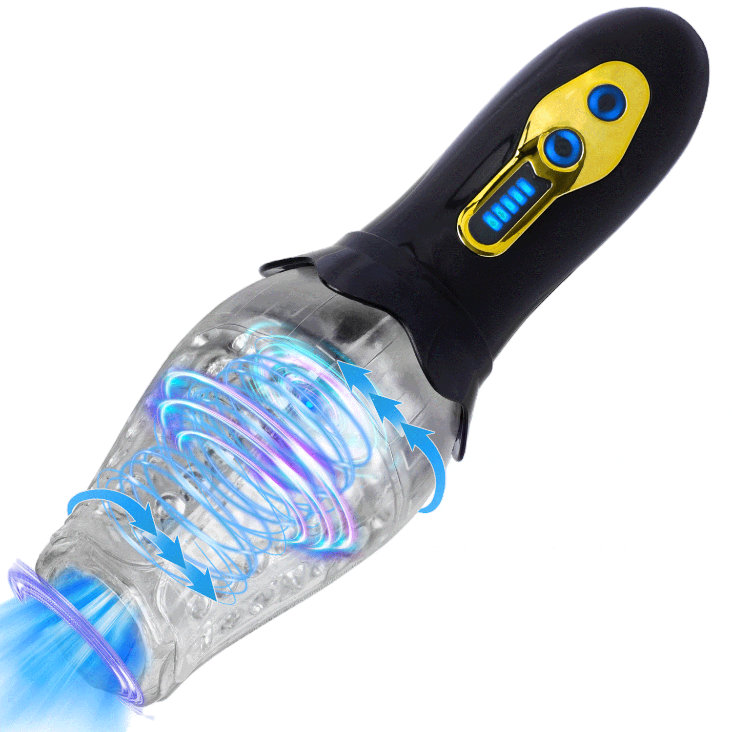 Hapmen - Male Rose Penis Trainer Rotating Vibrating Deepthroat Masturbator