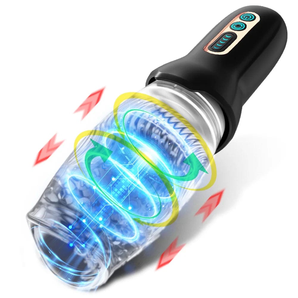 Hapmen - Gawk Gawk 3000 MAX Rotating Vibrating Telescopic Blowjob Masturbator