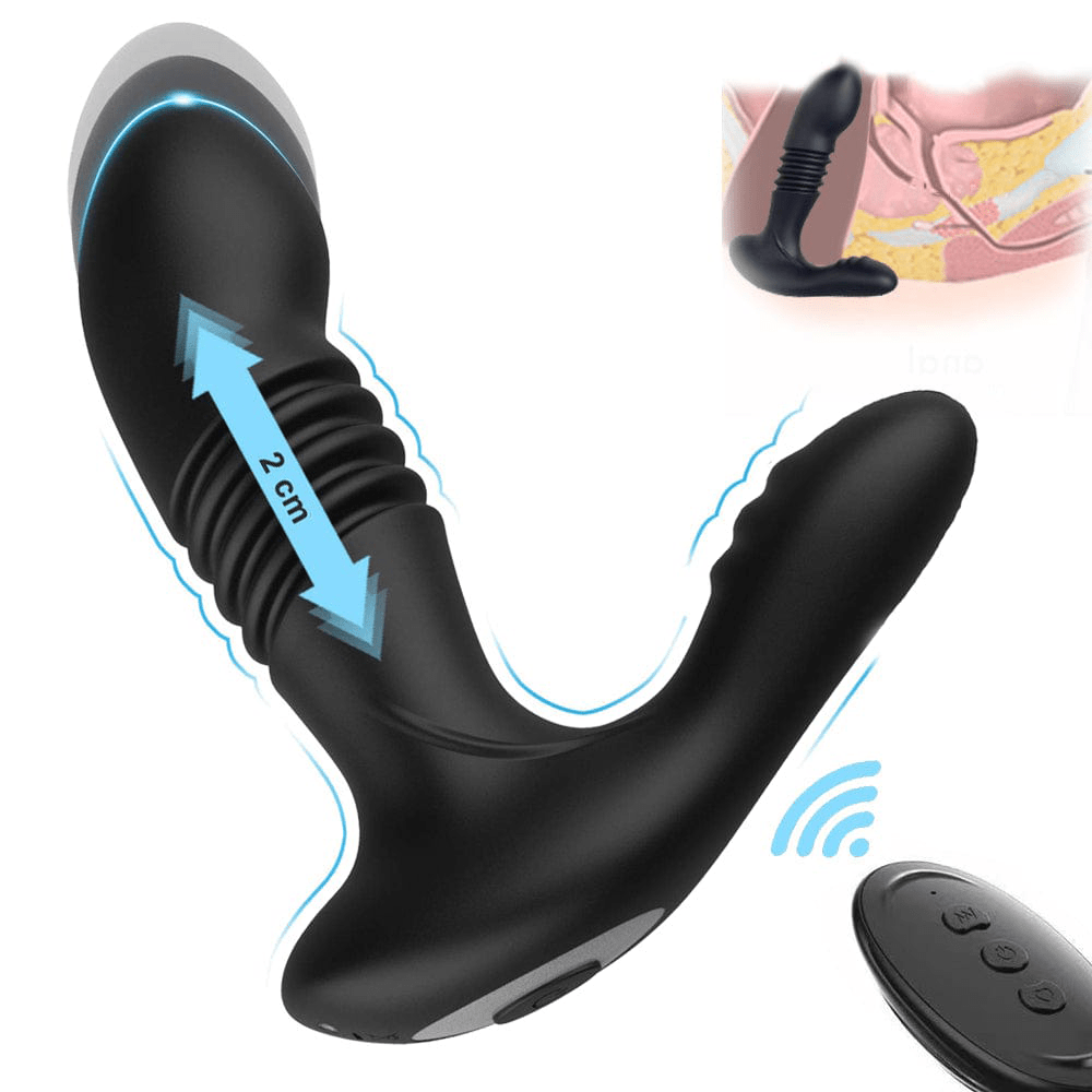Hapmen - Men's Retractable Prostate Anal Plug G-point Stick Vibrator