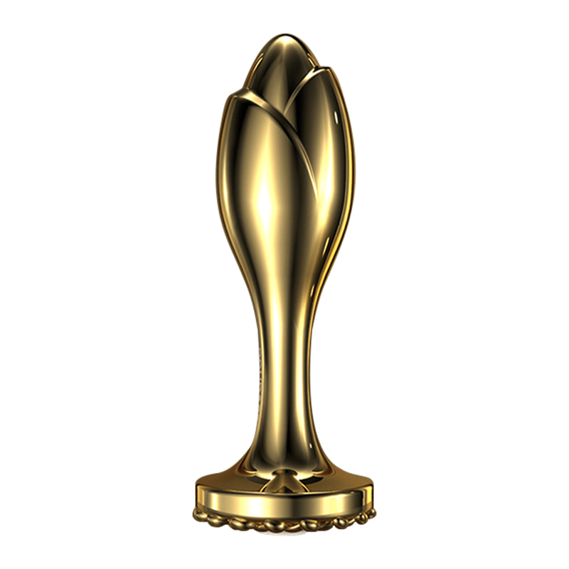 Hapmen - Pearl Rose Anal Plug Gold Stainless Steel