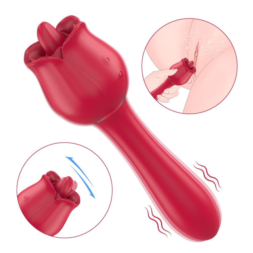 Hapmen - Tongue Rose & G-Sport Sex Toy Oral Licking Stimulate Masturbate Adult Toys Massager For Women