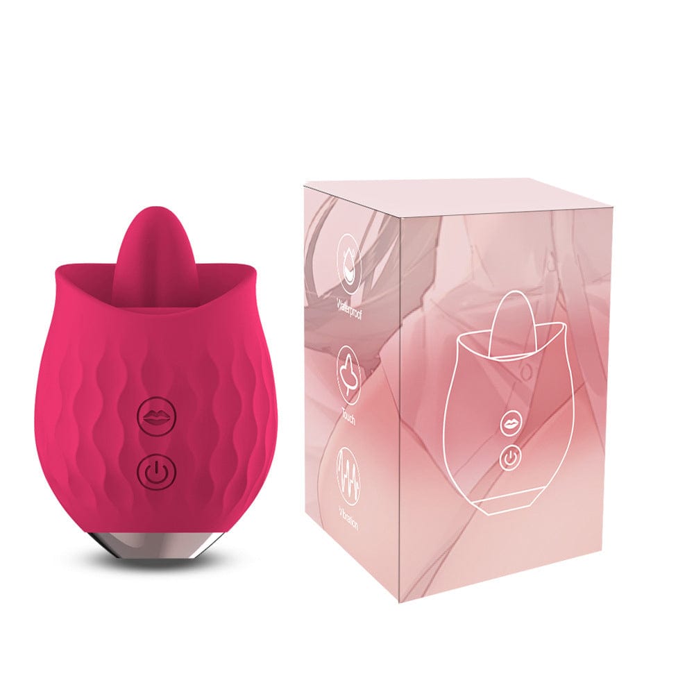 Hapmen - Rose Toy Vibrator For Wome Clitoral Tongue Licking Vibrator