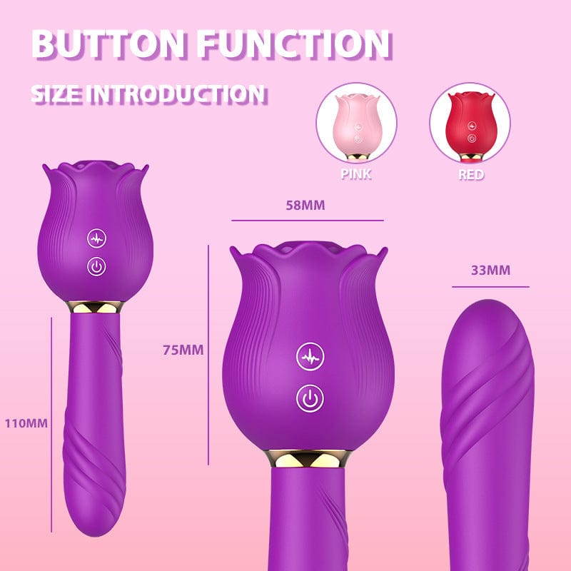 Hapmen - Rose Shaker Sucking Jump Egg Adult Toy G-spot Masturbation Device for Women