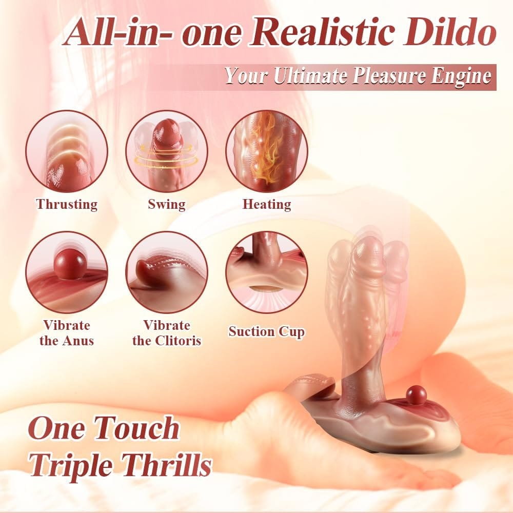 Sit and Ride Thrusting G Spot Clit Dildo